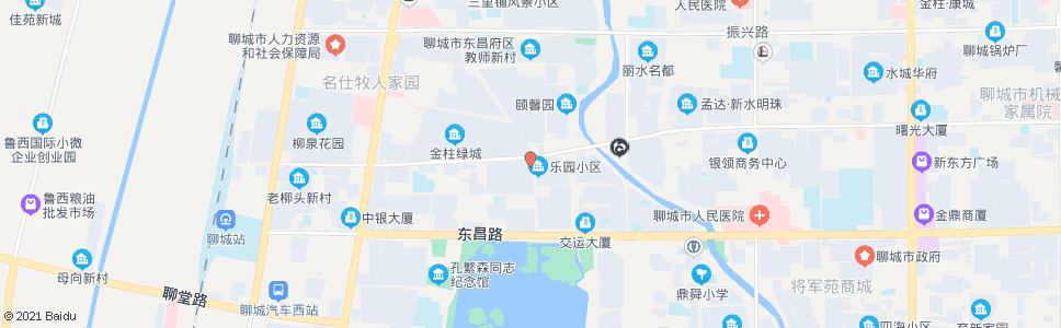 聊城市医院湖北社区_公交站地图_聊城公交_妙搜公交查询2024