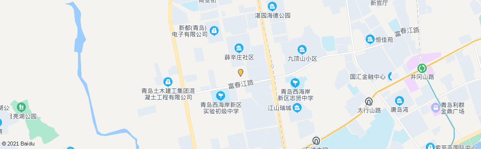 青岛江山路一小_公交站地图_青岛公交_妙搜公交查询2025