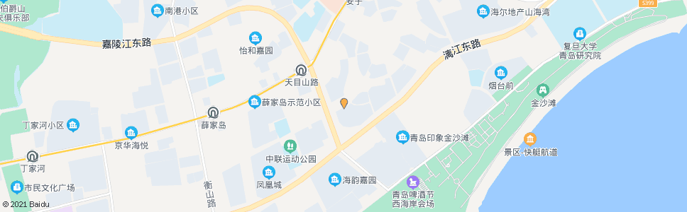 青岛西海景苑北_公交站地图_青岛公交_妙搜公交查询2025