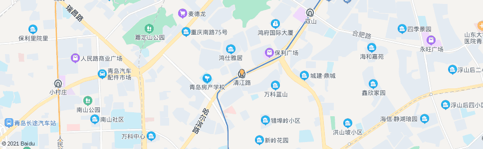 青岛清江路站_公交站地图_青岛公交_妙搜公交查询2025