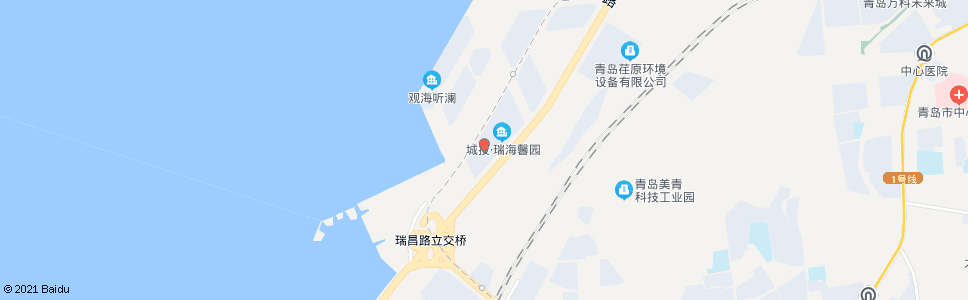 青岛瑞海景园北_公交站地图_青岛公交_妙搜公交查询2025