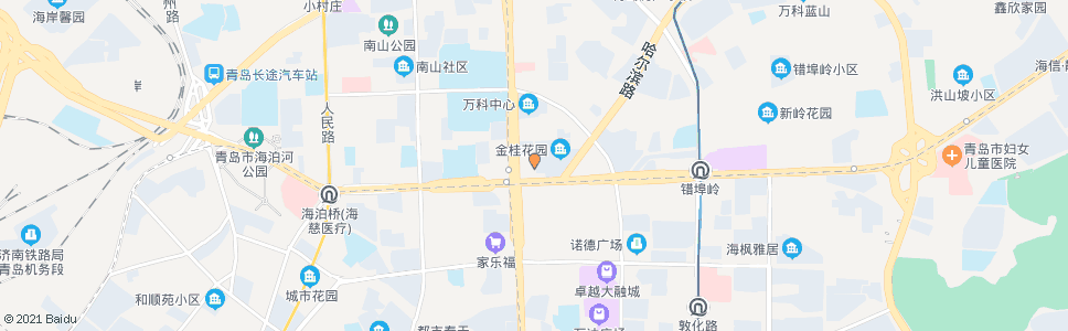 青岛鞍山路小区_公交站地图_青岛公交_妙搜公交查询2025