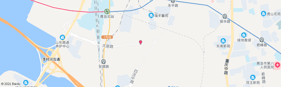 青岛太原路东站_公交站地图_青岛公交_妙搜公交查询2025