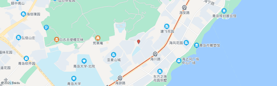 青岛福鹰山庄_公交站地图_青岛公交_妙搜公交查询2025