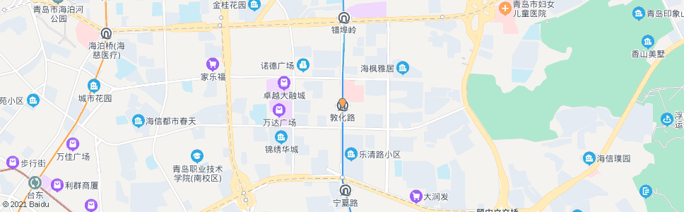 青岛敦化路站_公交站地图_青岛公交_妙搜公交查询2025