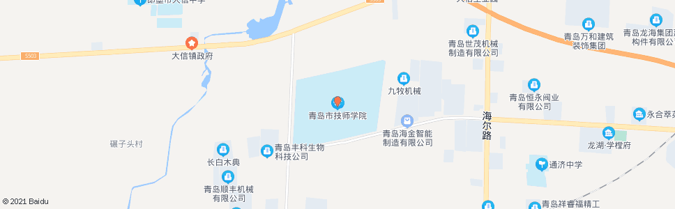 青岛技师学院_公交站地图_青岛公交_妙搜公交查询2025