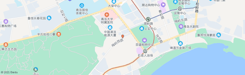 青岛苗岭路山东头路_公交站地图_青岛公交_妙搜公交查询2024