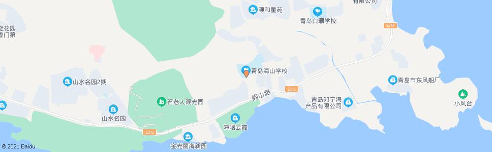 青岛海山学校东_公交站地图_青岛公交_妙搜公交查询2025