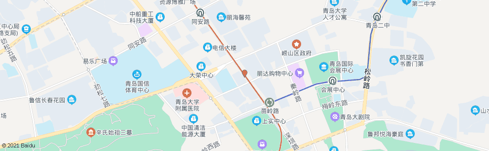 青岛深圳路仙霞岭路_公交站地图_青岛公交_妙搜公交查询2025