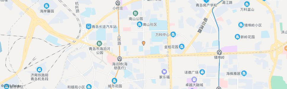 青岛鞍山二路(南宁路)_公交站地图_青岛公交_妙搜公交查询2025