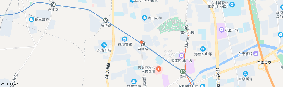 青岛君峰路(京口路)_公交站地图_青岛公交_妙搜公交查询2025