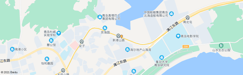 青岛海尔山海湾北门_公交站地图_青岛公交_妙搜公交查询2024