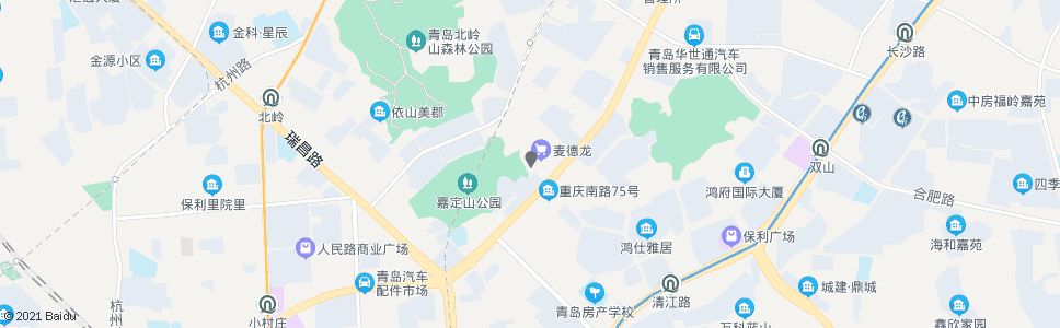 青岛清江路重庆南路_公交站地图_青岛公交_妙搜公交查询2025