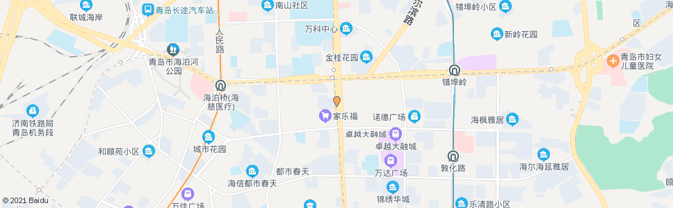 青岛鞍山路_公交站地图_青岛公交_妙搜公交查询2025