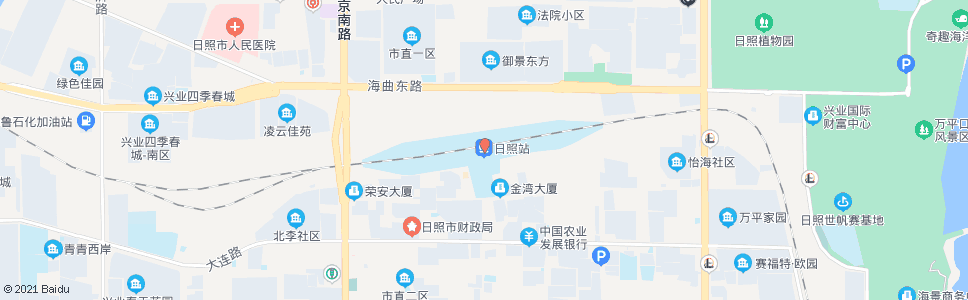 日照现代路_公交站地图_日照公交_妙搜公交查询2025