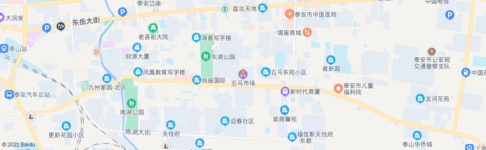 泰安五马市场_公交站地图_泰安公交_妙搜公交查询2025