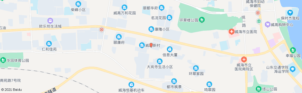 威海威建新村_公交站地图_威海公交_妙搜公交查询2024