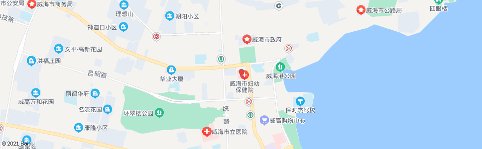 威海市立第二医院_公交站地图_威海公交_妙搜公交查询2024