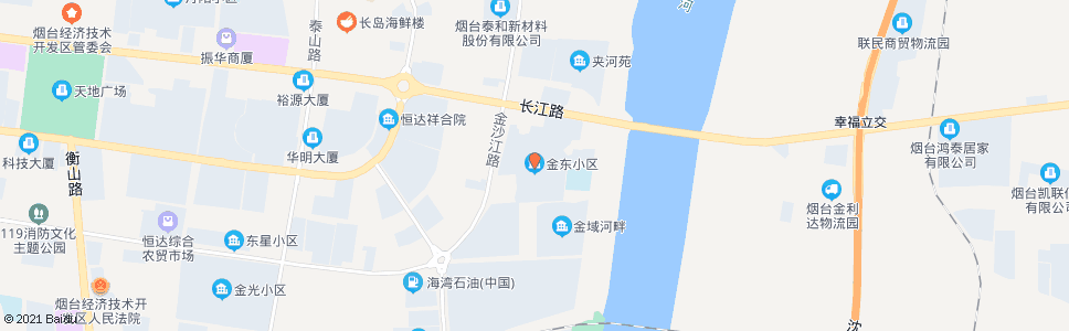 烟台金东小区(金东家居海宁皮草城)_公交站地图_烟台公交_妙搜公交查询2025