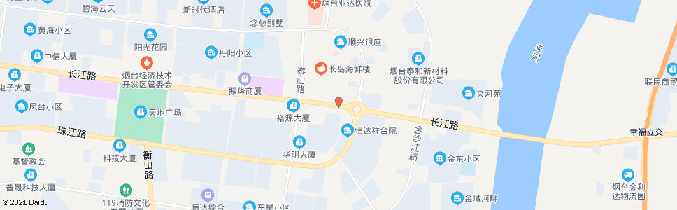 烟台开发区建设银行_公交站地图_烟台公交_妙搜公交查询2024