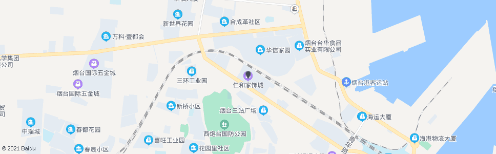 烟台中汇装饰材料市场(仁和家饰城)_公交站地图_烟台公交_妙搜公交查询2024