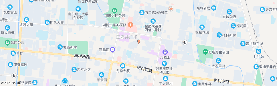 淄博西二路农贸市场_公交站地图_淄博公交_妙搜公交查询2024