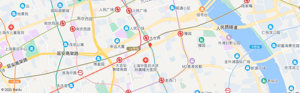 上海淮海中路西藏南路(招呼站)_公交站地图_上海公交_妙搜公交查询2024