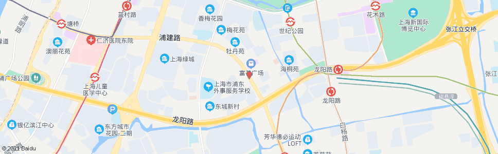 上海浦建路杜鹃路(花木)_公交站地图_上海公交_妙搜公交查询2024