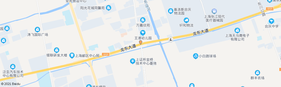 上海川沙路龙东大道(王港)_公交站地图_上海公交_妙搜公交查询2024