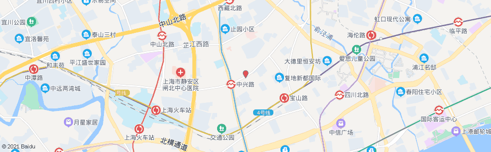 上海中兴路止园路_公交站地图_上海公交_妙搜公交查询2024