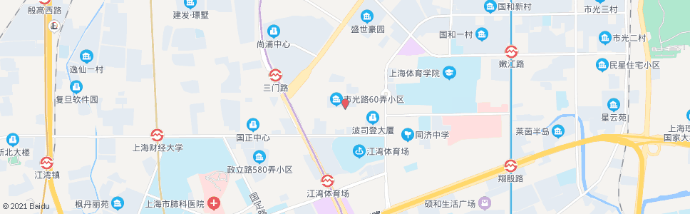 上海市光路政治路_公交站地图_上海公交_妙搜公交查询2024