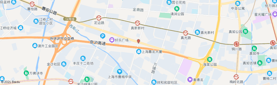 上海曹安公路祁连山路_公交站地图_上海公交_妙搜公交查询2024