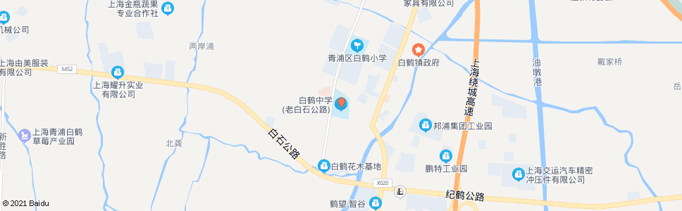 上海程鹤路老白石公路(白鹤中学)_公交站地图_上海公交_妙搜公交查询2024