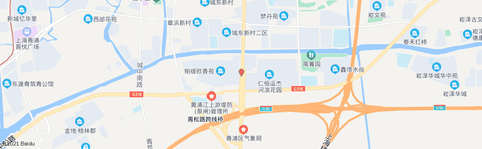 上海外青松公路杨园(招呼站)_公交站地图_上海公交_妙搜公交查询2024