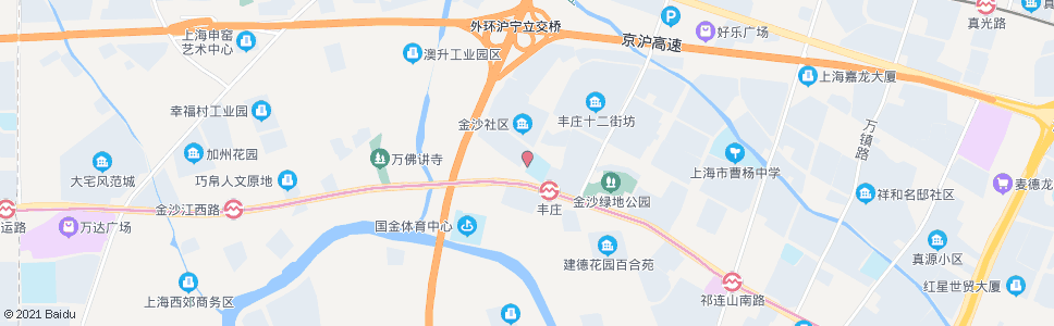 上海金沙江西路丰庄西路(临时站)_公交站地图_上海公交_妙搜公交查询2024