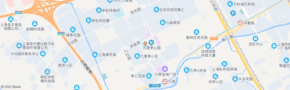 上海九亭第四小学_公交站地图_上海公交_妙搜公交查询2024