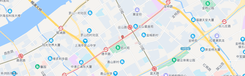 上海居家桥路张杨路_公交站地图_上海公交_妙搜公交查询2024