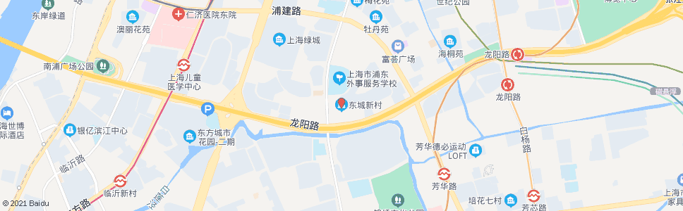 上海东城新村_公交站地图_上海公交_妙搜公交查询2024