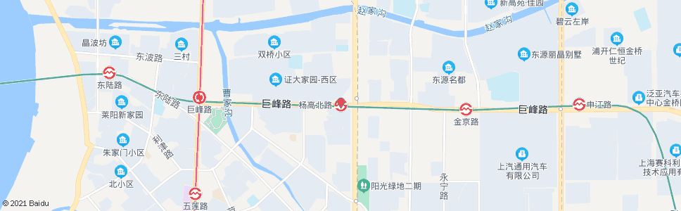 上海东靖路杨高北路_公交站地图_上海公交_妙搜公交查询2024