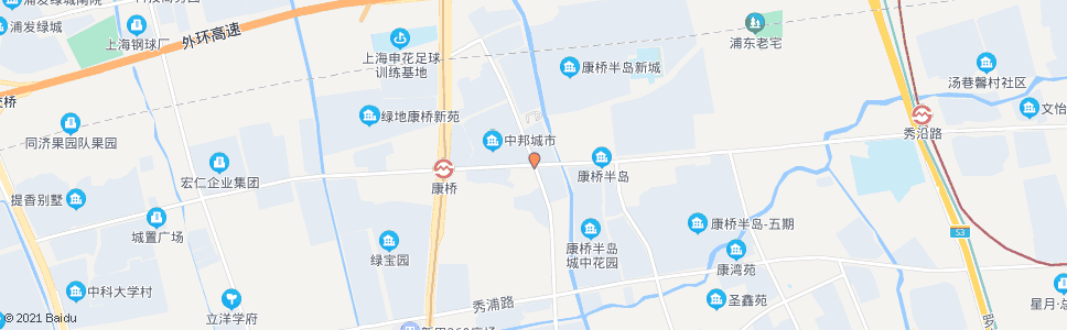 上海康沈公路秀沿路_公交站地图_上海公交_妙搜公交查询2024