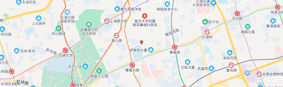 上海岳阳路建国西路_公交站地图_上海公交_妙搜公交查询2024