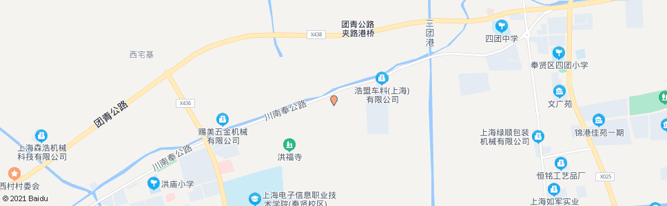 上海川南奉公路三团村_公交站地图_上海公交_妙搜公交查询2024