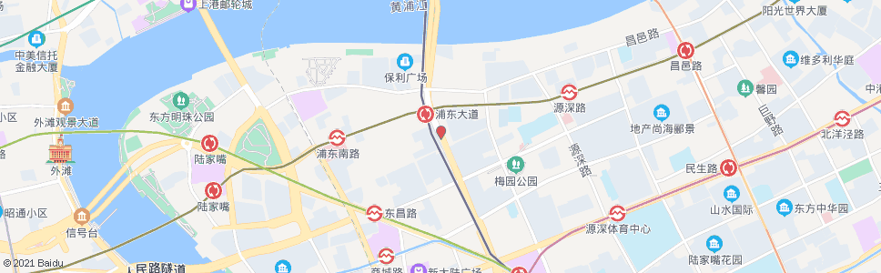 上海东方路栖霞路_公交站地图_上海公交_妙搜公交查询2024