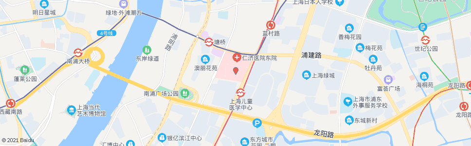 上海东方路浦建路(上海儿童医学中心)_公交站地图_上海公交_妙搜公交查询2024