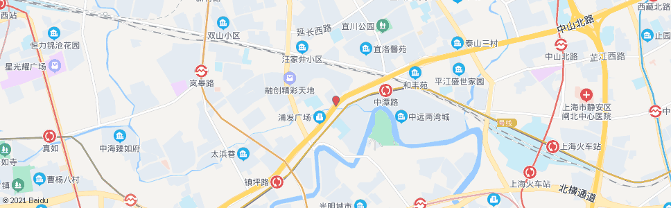 上海中山北路铁路街_公交站地图_上海公交_妙搜公交查询2024