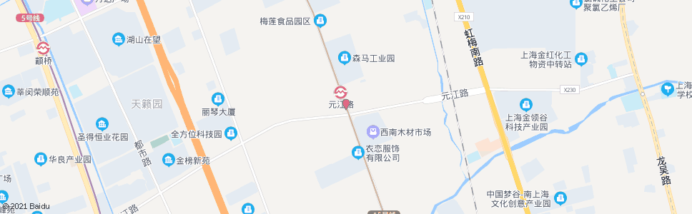 上海元江路莲花南路_公交站地图_上海公交_妙搜公交查询2024