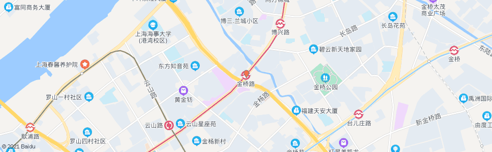 上海金桥路张杨北路_公交站地图_上海公交_妙搜公交查询2024