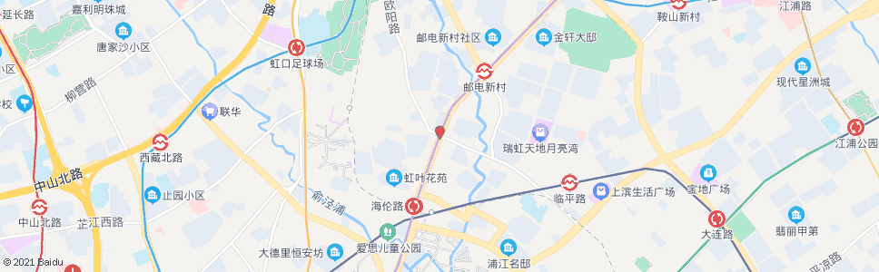 上海临平北路四平路_公交站地图_上海公交_妙搜公交查询2024