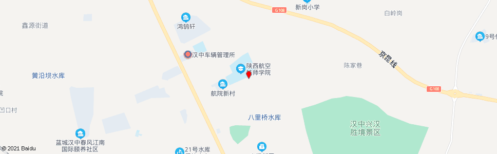 汉中汉中汽车城(陕西航空技术学院)_公交站地图_汉中公交_妙搜公交查询2024