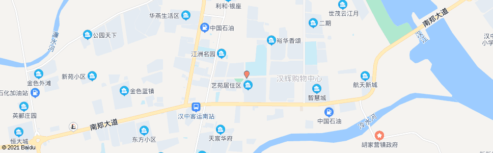 汉中艺苑居住小区_公交站地图_汉中公交_妙搜公交查询2025